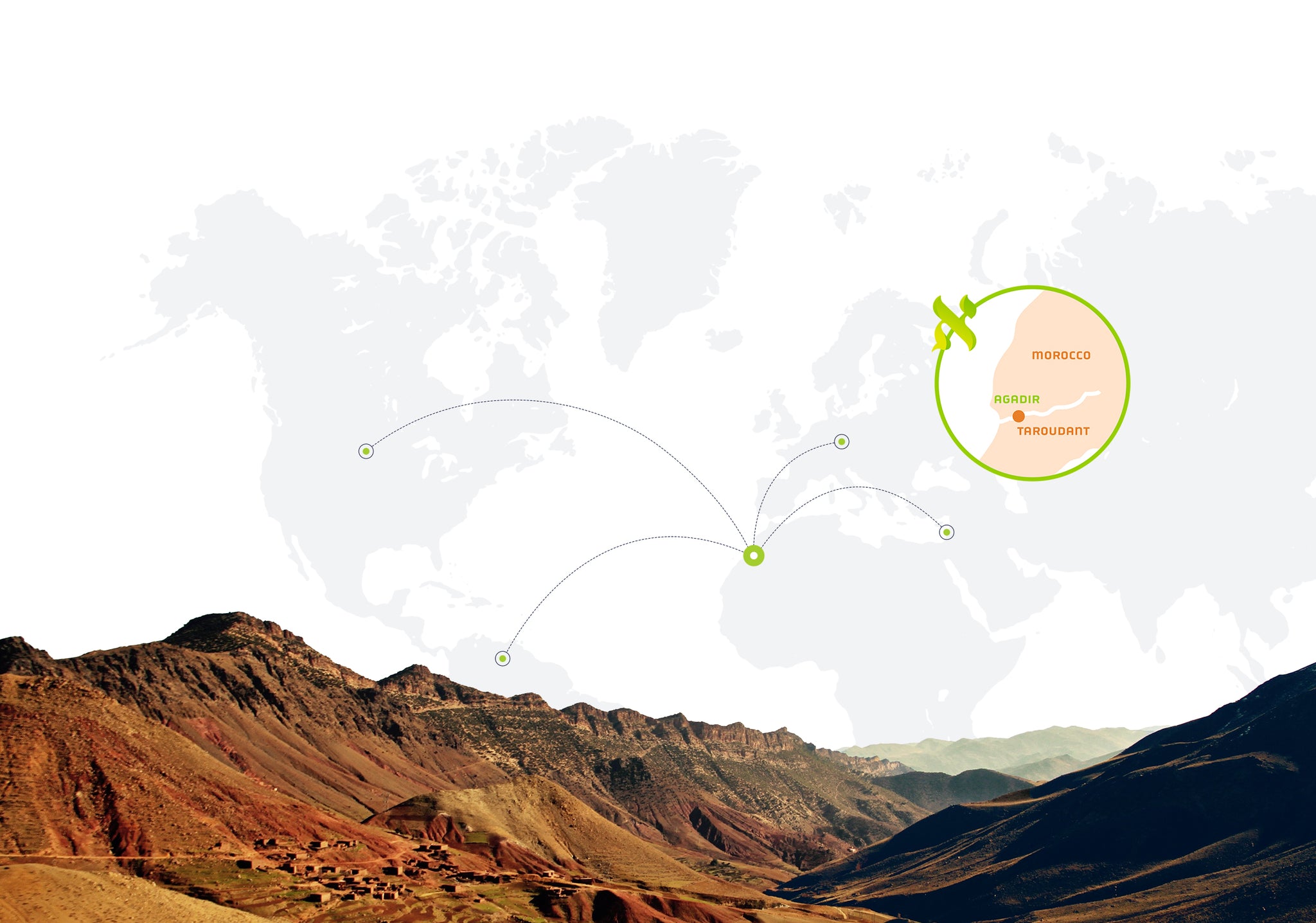 Map of the Damder etrog-growing region in Morocco's Atlas Mountains